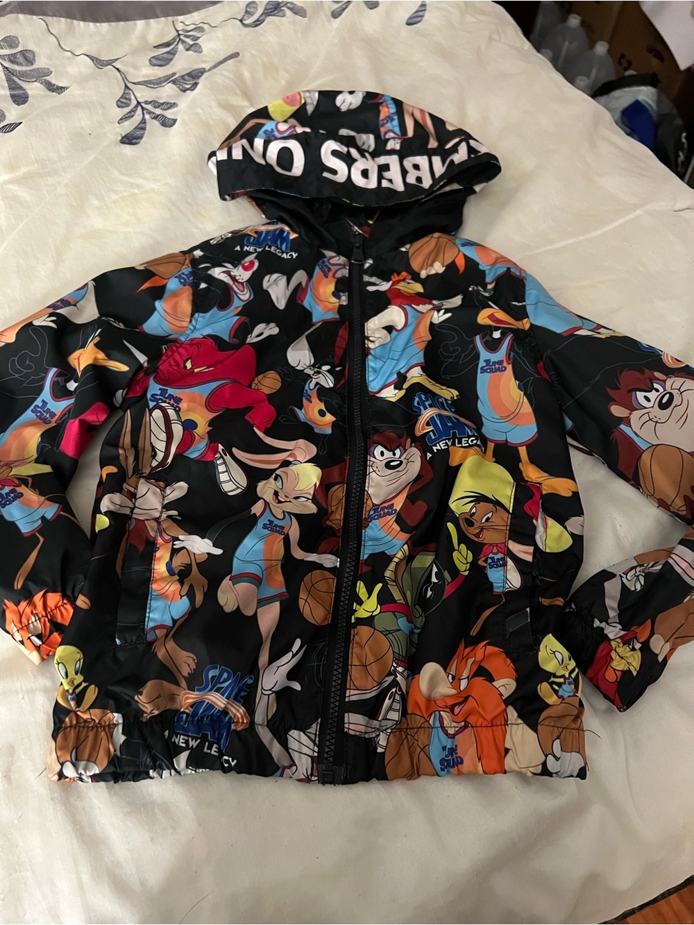 Vintage Space Jam Windbreaker Jacket by Members Only, Youth 10/12